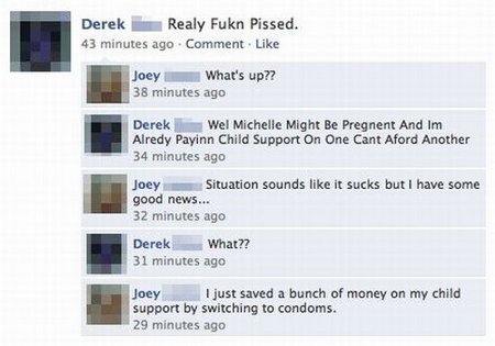 I just saved a bunch of money switching to condoms facebook