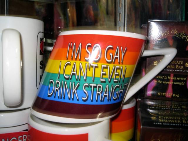 so gay cant drink straight mug